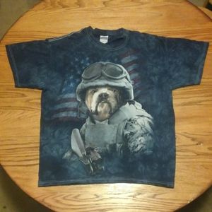 🏔️🐕 The Mountain Dog USA 🇺🇸 Military Shirt Soldier Large American Flag 🔥
